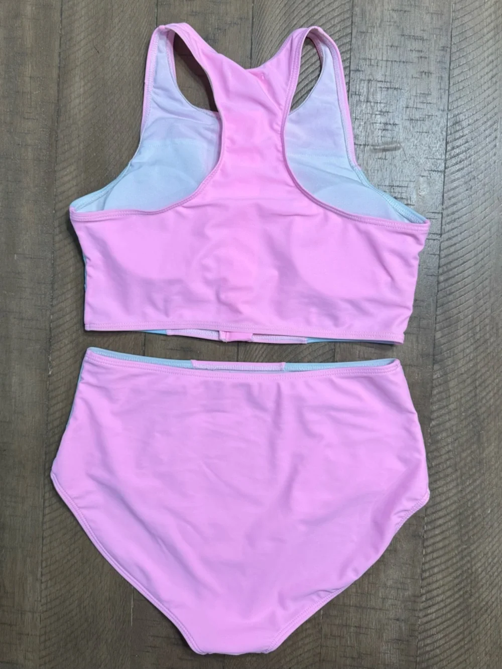 Pink Lily Colorblock Swim| Two piece| Medium - Picture 3 of 4